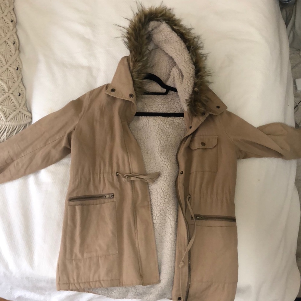 Fur lined jacket